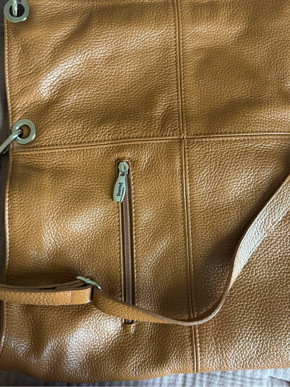 Valentina Genuine Leather Convertible Hobo / Foldover Shoulder Bag Made in Italy - Picture 5 of 10